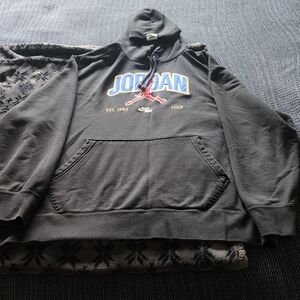 Jordan Black and Blue Hoodie for Men